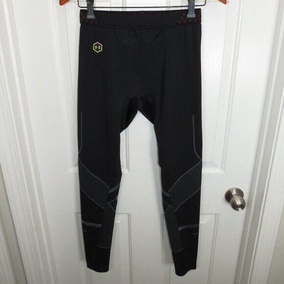 Under Armour UA Rush Leggings Mens Size Medium Black Celliant Compression Pants - Picture 1 of 4